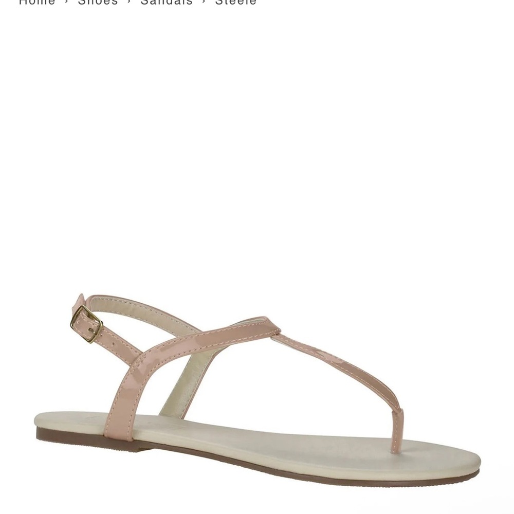 Benjamin Walk Beige T-Strap Sandals Size 5.5
